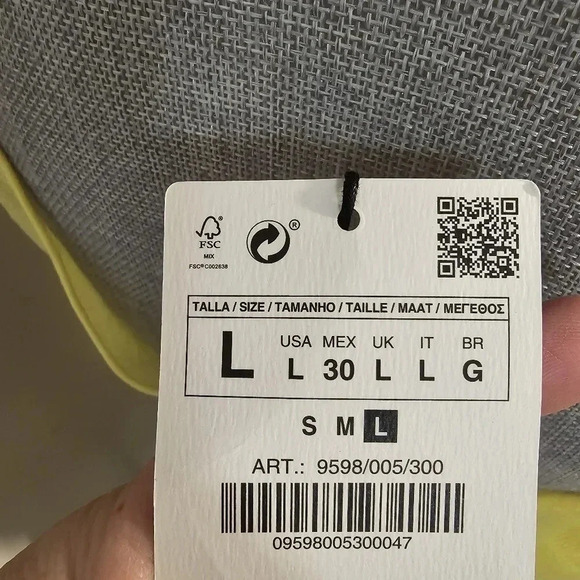 ZARA The Knitwear Cover up Yellow Knit 100% Cotton Tunic Dress Shirt size L - Picture 4 of 5